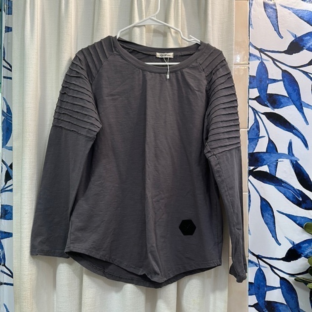 NWOT Women’s Reverb Gray Ribbed Long Sleeve Top Size XX Large